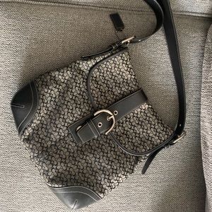 Black Coach Hobo Signature C Crossbody Bag